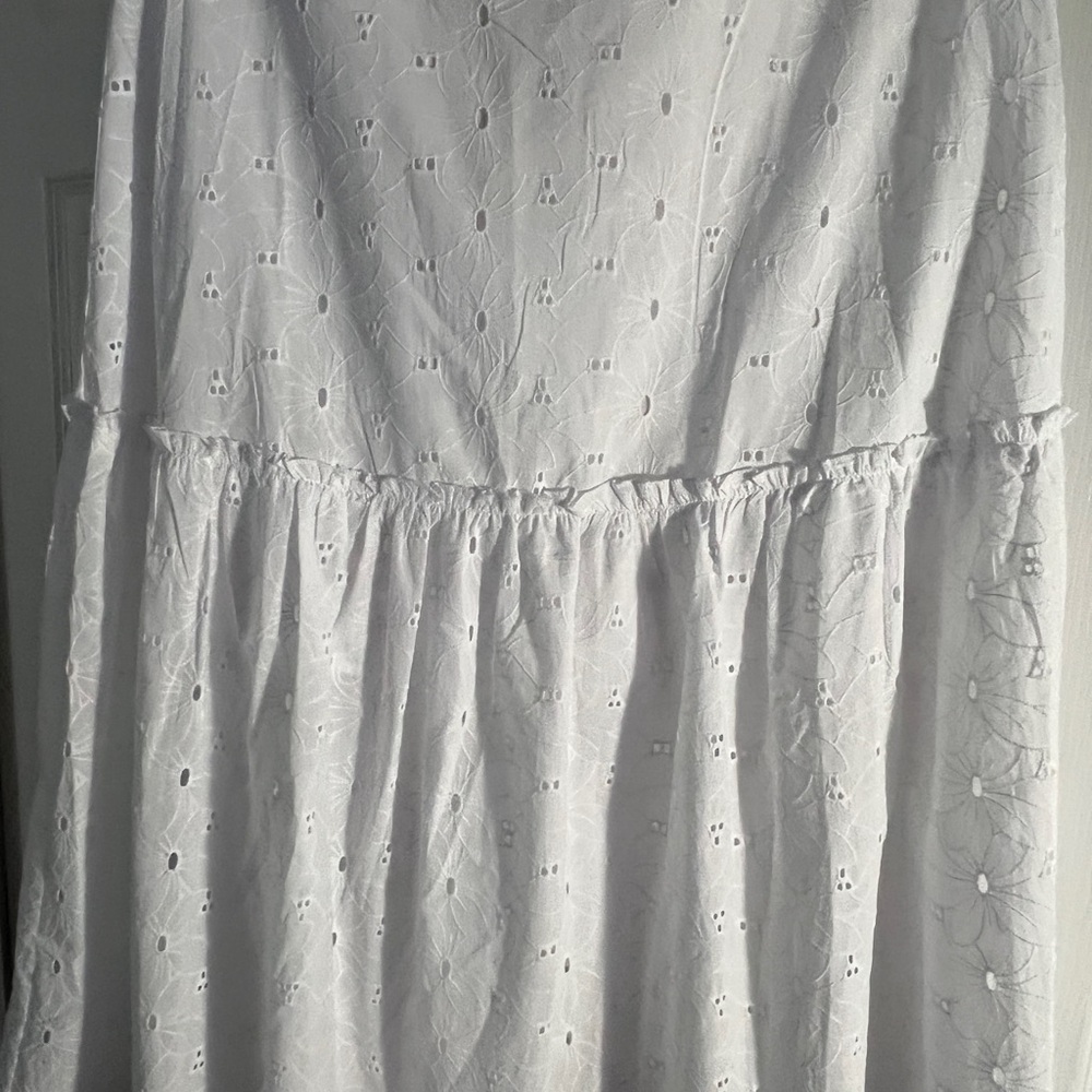 Calypso St. Barth White Eyelet Full A-Line Skirt - Picture 5 of 16